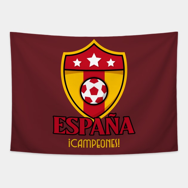 Espana Soccer Football Spain Spanish Tapestry by Tip Top Tee's