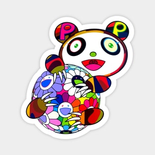 TAKASHI MURAKAMI PANDA X HAPPY SMILING FLOWER BALL Magnet