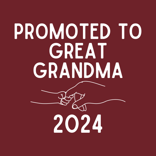 Promoted To Great Grandma 2024 New Great Grandmother by LizardIsland