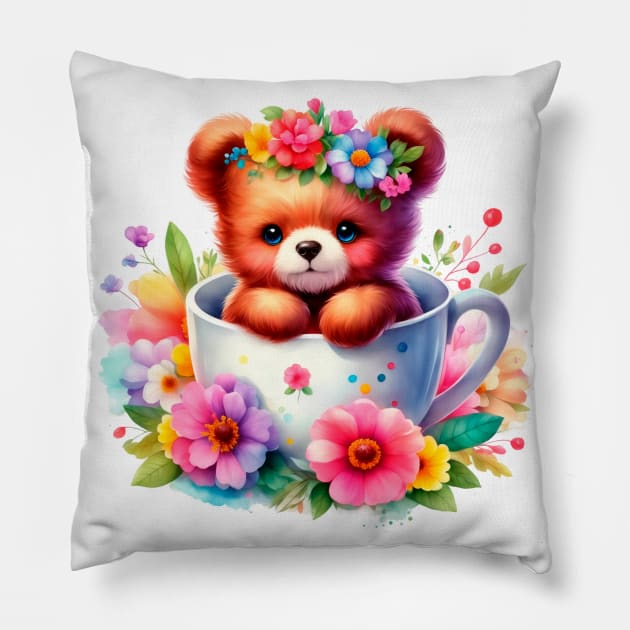 Cute Bear Pillow by AtypicalWorld