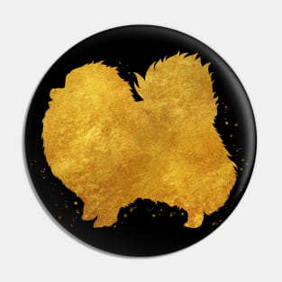 Pomeranian dog golden art Pin