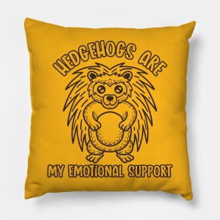 Emotional Support Hedgehog (Lineal) Pillow