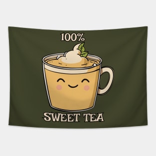 100% Sweet Tea Funny Pun Tapestry