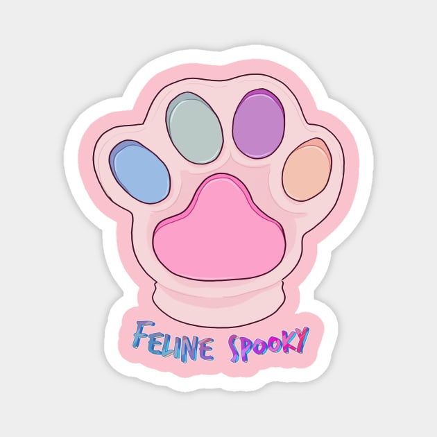 Feline Spooky || White paw version Magnet by Simkray