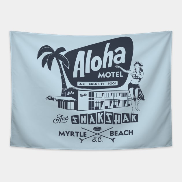 Aloha Motel hula Tapestry by stevethomasart