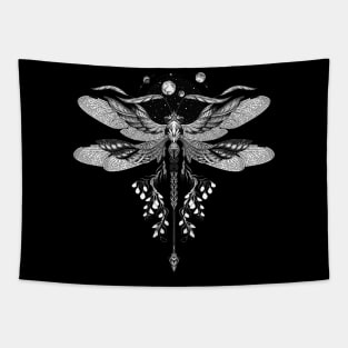 Space dragonfly tattoo drawing Tapestry