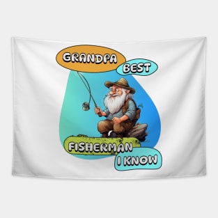 Grandpa Best Fisherman Tapestry