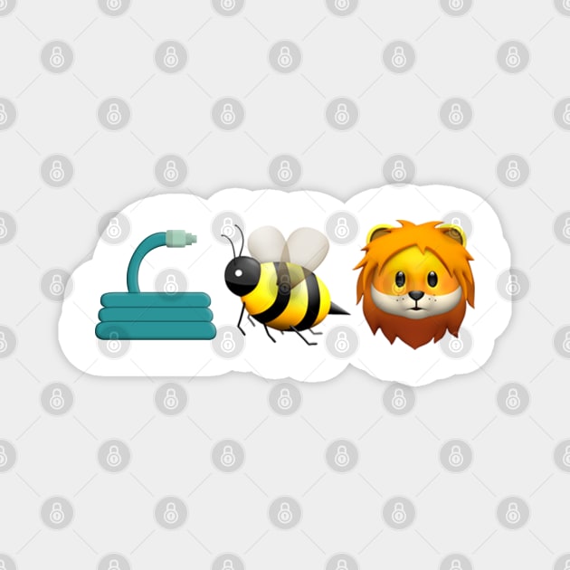 Hose Bee Lion Emoji T-Shirt Magnet by HipHopTees