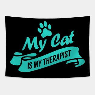 My Cat Is My Therapist Tapestry