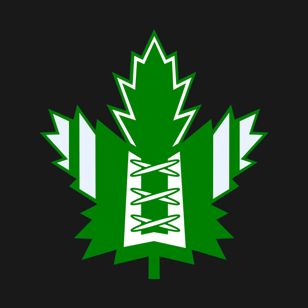 Maple Leaf Hockey Jersey Green by SteamboatJoe