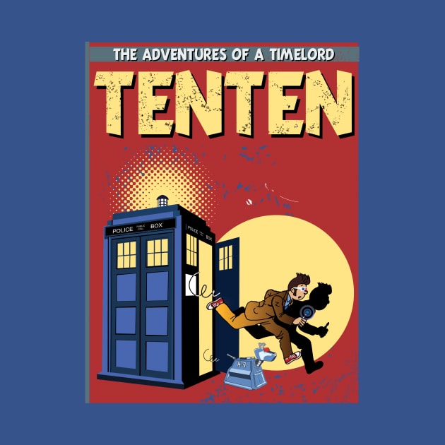 TENTEN THE ADVENTURES OF A TIMELORD VINTAGE COMIC COVER by KARMADESIGNER T-SHIRT SHOP