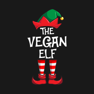 Vegan Elf Matching Family Christmas Vegetarian T-Shirt