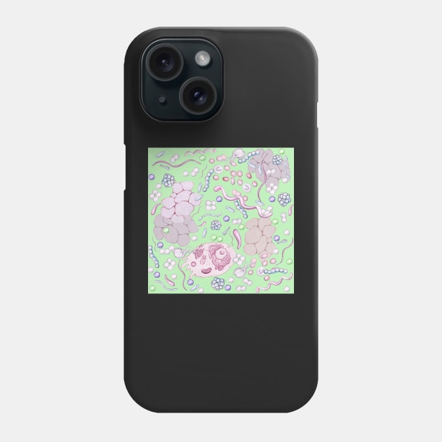 Microbiology Design in Green Phone Case by ellemrcs