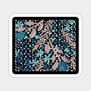 Leaves and Polka Dot Pattern Magnet