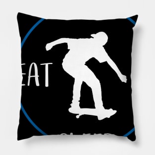 Skate Eat Sleep Repeat Gift For Skaters & Skateboarders Pillow