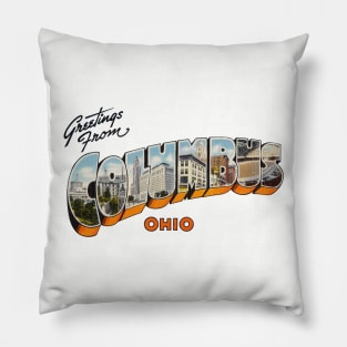 Greetings from Columbus Ohio Pillow