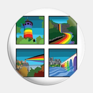 Minneapolis Landmarks Pride 4 Panel Pin