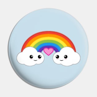 🌈Love Is Love Clouds with Rainbow Pin