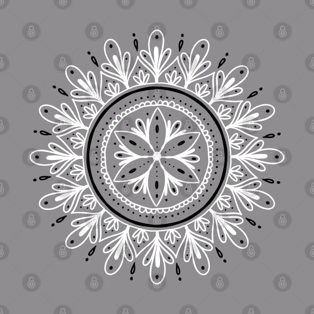 Black and White Mandala by Lizzamour