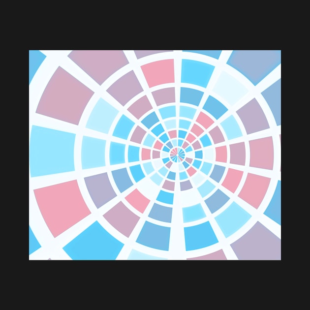 Transgender Pride Round Grid-Patterned Tunnel by VernenInk