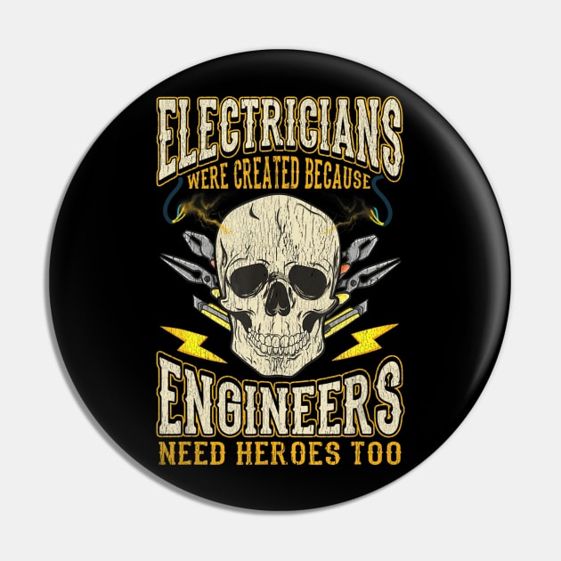 Electrician Funny Humor Occupation T-Shirt Electricians Pin by mohammadrezaabolghase