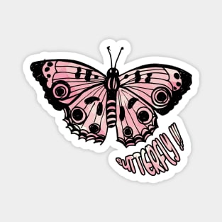 pink BUTTERFLY LOVER gift with cool pink wings Magnet