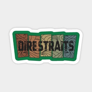 Dire Straits Retro Pattern Magnet