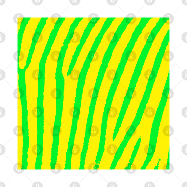 Zebra Print (Yellow & Green) by BlakCircleGirl