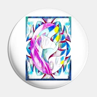 Colorful horse abstract Pin