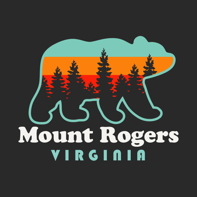 Mount Rogers Virginia Hiking Bear by PodDesignShop