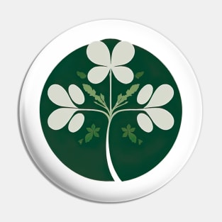 Saint Patrick's day shamrock leaf - flat design with just two colors ! Pin