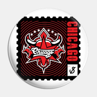 Chicago stamp Pin