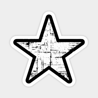 Distressed Grunge White Star Magnet