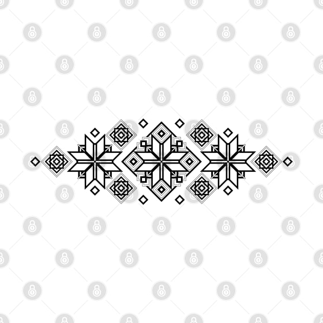 Pattern with Ornamental Composition Inspired by Ukrainian Traditional Embroidery by lissantee