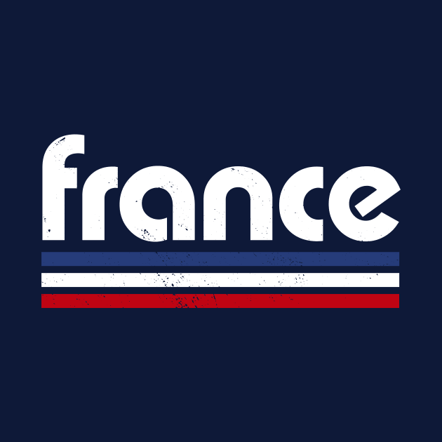 Retro France Football // Vintage Grunge French Pride Word Art by Now Boarding