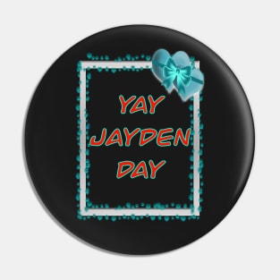 YAY JAYDEN DAY RED AND BLUE 1 NOVEMBER Pin