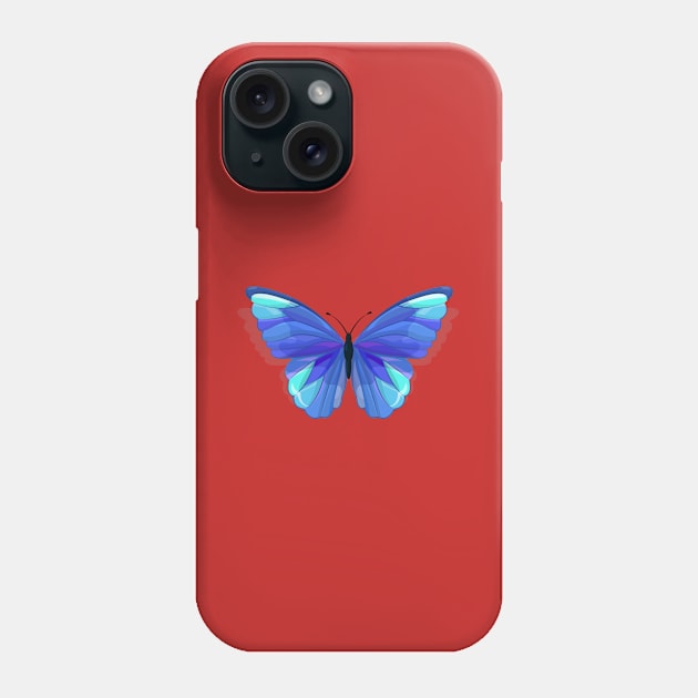 Blue Butterfly Phone Case by Mako Design 