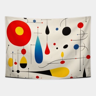 Abstract Contemporary Shapes Tapestry