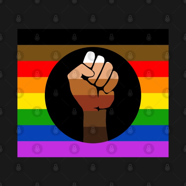 QPOC Pride Flag - Black Fist by valentinahramov