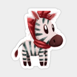 Cute Zebra Drawing Magnet