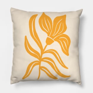 Yellow Stylized Tulip Pillow