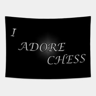 Chess Slogan - I Adore Chess Tapestry