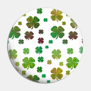 Four Leaf Clover, Lucky Clover Pattern Pin