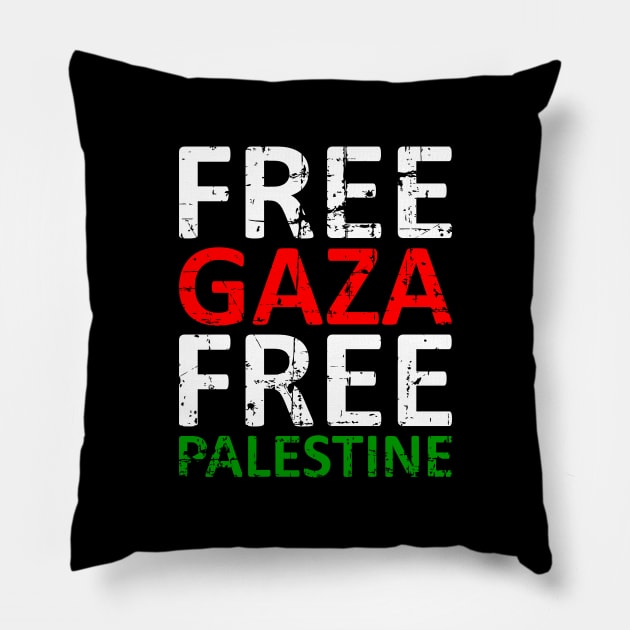 Free Gaza Free Palestine - Israel Should Stop Terror Pillow by mangobanana