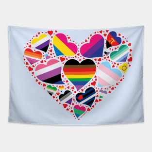 LGBT Pride Heart Tapestry