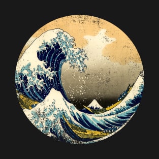 Retro Vintage Distressed The Great Wave off Kanagawa T-Shirt