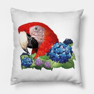 Scarlet macaw Pillow