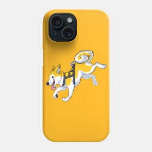 Yellow Husky Running Phone Case