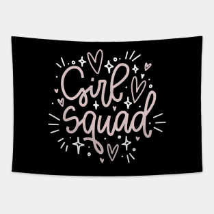 Girl Squad Woman Friendship Message Tapestry