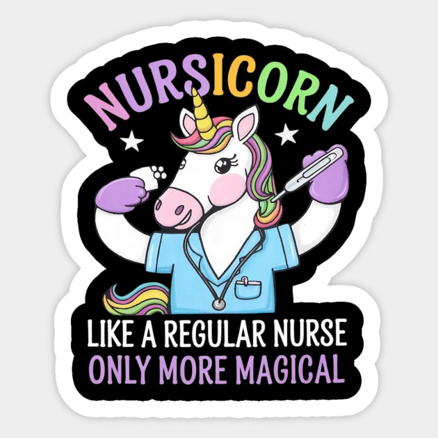 Unicorn Nurse Funny Nursicorn Rainbow Nursing RN Women Unicorn